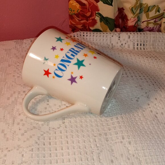 ENGAGEMENT AND CONGRADULATIONS COLORFUL KITCHEN COFFEE AND TEA LOT OF 2 MUGS - Picture 11 of 12